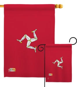 Isle Of Man Nationality Island Prey Motorcycle Garden House Yard Flag - Picture 1 of 13