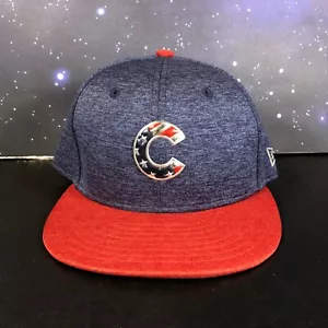New Era 59Fifty 7 3/8 Chicago Cubs rot weiß blau American Flag Mütze Baseball Cap - Bild 1 von 9