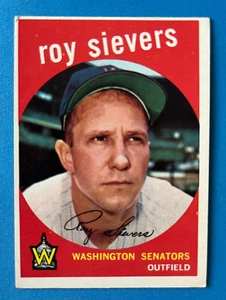1959 Roy Sievers Topps #340 Washinton Senators EX-NM J33 - Picture 1 of 2