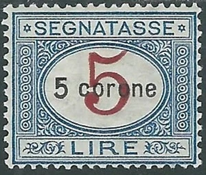 1922 DALMAZIA SEGNATASSE 5 COR MH * - RB8-9 - Picture 1 of 1