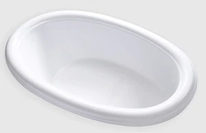 Carver Tubs -SOD6941 -Classic White Acrylic Oval Soaking Bathtub - Picture 1 of 6
