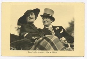 BP399 Vintage Photo Card RPPC Olga Chekhova Hans Albers Ross Verlag 