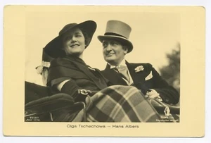 BP399 Carte Photo vintage card RPPC Olga Tschechowa Hans Albers Ross Verlag - Bild 1 von 1