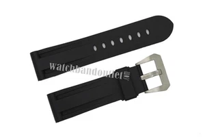 High Quality Black Silicon Rubber Diver Watch Band Strap For Invicta (24mm) - Picture 1 of 4
