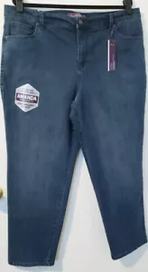 Gloria Vanderbilt Women’s Amanda Heritage Fit Slimming Embellished Jeans 18W NWT - Picture 1 of 8