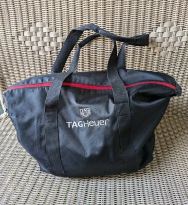 Reloj TAG Heuer Boston Bolso Negro Viaje Fin de Semana Hombres Gimnasio Equipaje Raro Limitado Foto 1 de 4