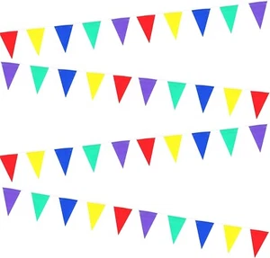 Regenbogen Party Wimpel Deko 20m/64ft hell & bunt - Bild 1 von 3