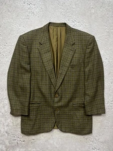 Hilton 100% Cashmere Blazer Loro Piana Fabric Italy Check Jacket 48 - Picture 1 of 10