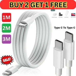 Type-C to Type C Fast Charger Cable USB-C Charging Lead for iPhone16 Samsung S25 - Picture 1 of 21