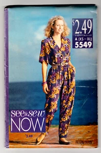 See & Sew 5549 Top Shirt-Hose Gr. 6 bis 22 Vintage 1991 leichtes Schnittmuster ungeschnitten - Bild 1 von 2
