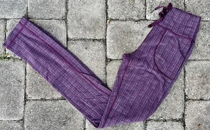 Lululemon Plum Purple Jacquard Leggings Pants Size 6 - Picture 1 of 5