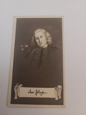 Historical cigarette card. #30 Doctor Samuel Johnson