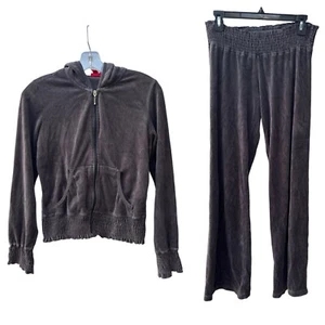 Trainingsanzug Mossimo dunkelgrau Velours Damen Größe M 2006-2007 - Bild 1 von 12