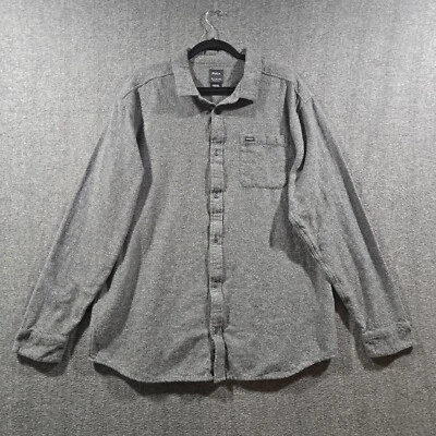 Camisa Para Hombre RVCA Franela Botones Ajuste Regular Talla XXL Gris Manga Larga Preppy Foto 1 de 4