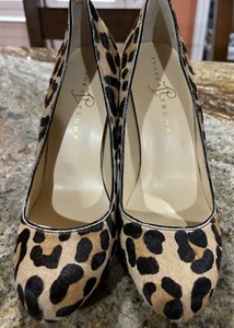 Ivanka Trump Womens Leopard Print Stiletto Heels Leather Sole Cow Hair Size 9M - Picture 1 of 9