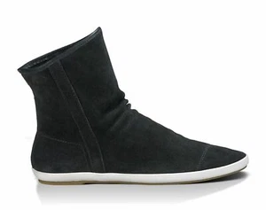 SANUK Kat Sphynx Luxe Black Suede Pointed Toe Slouch Ankle Boots NEW Women 6.5 7 - Picture 1 of 8