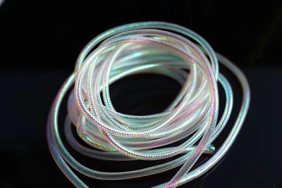 4m Mylar Holographic Tinsel Flat Braid Fly Tying Chenille Crystal Flash Line Foto 1 de 4