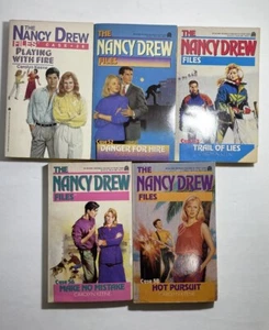 Vtg Lot 5 Nancy Drew Case Files Paperback Books - Picture 1 of 9