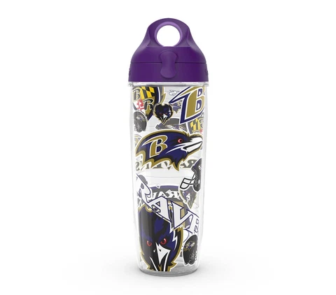 BALTIMORE RAVENS 24oz DOUBLE WALL, WATER BOTTLE FROM TERVIS Cover