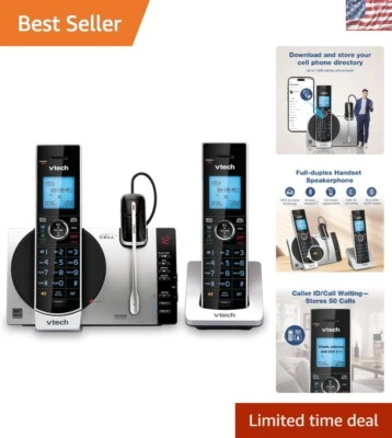Telefone sem fio expansível DS6771-3 DECT 6.0 com Bluetooth e secretária eletrônica - Imagem 1 de 4