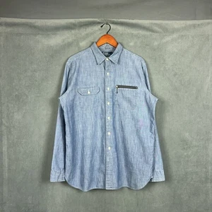 Vintage Polo Ralph Lauren Chambray Shirt Mens Size XL Explorer Shirt - Picture 1 of 20