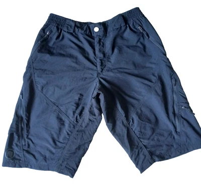 Endura Shorts Mens Large Hummvee II MTB Baggy Cycling Pockets Vents Nylon Black - Image 1 of 4