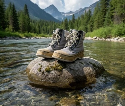 Botas de Vadeo Hodgman Pesca para Hombres Talla 7 Lakestream 19210 Gris/Bronceado Con Cordones al Tobillo Foto 1 de 4