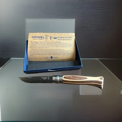 Cuchillo Plegable Opinel Nº08 INOX Laminado Abedul Marrón Mango Nº08 8 Foto 1 de 4