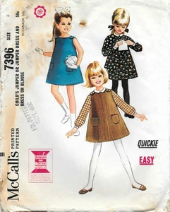 Vintage McCalls # 7396 Schnittmuster: Kinder Pullover Kleid oder Bluse Größe: 8 - Bild 1 von 2