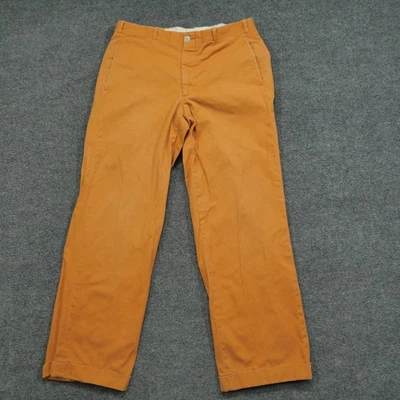 Vintage Alexander Julian Pants Mens 32x29 Orange Cuffed Chino 70s - Image 1 of 4