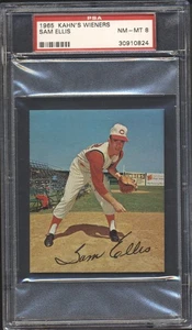 1965 Kahn's Wieners Béisbol Sammy Ellis PSA 8 ROJOS POP 9 Juego Parcial Break - Imagen 1 de 2