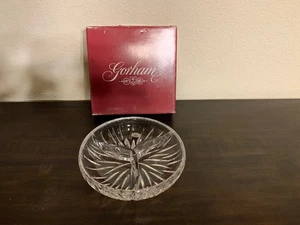 1990s Gorham Crystal Star Blossom Pattern 3-Part Relish Dish (V.N.I.B.) - Bild 1 von 8