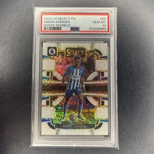 2023-24 Panini Select Terrace White Sparkle SSP RC Simon Adingra PSA 10 - Imagen 1 de 2