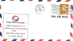 First Airmail Flight Billings MT - Spokane June 1 1978 AAMC#73NW102 - Picture 1 of 1