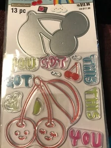 Erinnerungen Stempel & Stanzenset - "Cheeky Modern Pop" Kirschen you go this - 13 Teile - Bild 1 von 1