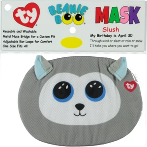 2020 TY Beanie Boo Children Face Mask Covering Reusable Washable SLUSH the Husky - Picture 1 of 3