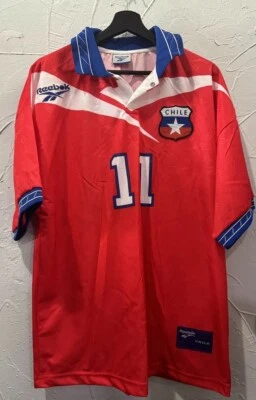 Vintage 96 -98 Chile Soccer Team Marcelo Salas #11 Home Jersey Size XLarge - Image 1 of 4