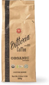 Vittoria Medium to Dark Roast 100% Certified Organic Arabica Whole Bean Coffee 5 - Picture 1 of 12
