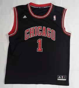 Chicago Bulls Derek Rose Adidas Black Basketball Jersey Men Sz L NBA Y2K NBA - Picture 1 of 7