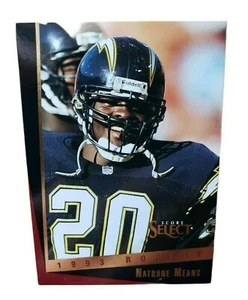 1993 Score Select NATRONE MEANS Football Rookie Card # 174 RC San Diego Chargers - Picture 1 of 10