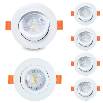 LED Einbaustrahler flach 7W 5W 3W Warmweiß Einbauspot Deckenstrahler Deckenspot - Bild 1 von 4