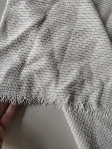 Piece Of Fabric, White W/ Silver Threads, 58" x 217", Sewing, Quilting, Crafts - Picture 1 of 8