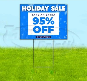 HOLIDAY SALE 95% OFF 18x24 Yard Sign WITH STAKE Corrugated Bandit BUSINESS DEALS - Picture 1 of 4