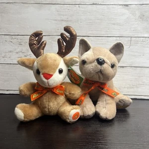Reese's Reindeer Plush With Tag And Reese's Bulldog Plush - Picture 1 of 10