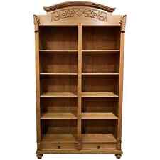 English Carved Pine Bookcase with Nicely Carved Detail