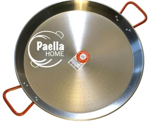 50cm PAELLA PAN PROFESSIONAL POLISHED CARBON STEEL , TRADITIONAL SPANISH PAELLA - Picture 1 of 3