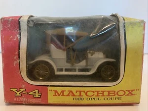 Lesney Matchbox Y-4 Models of Yesteryear 1909 Opel Coupe White Brown Top - Picture 1 of 3