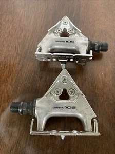 Shimano 105 PD-1051 platform pedals without clips or straps, late 1980's - Picture 1 of 6