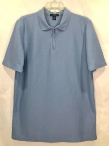 ALFANI Mens Ottoman Polo Shirt Blue Size M Medium - Picture 1 of 7