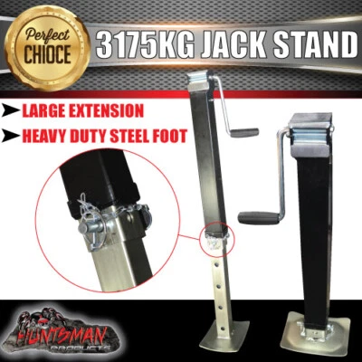 Heavy Duty Trailer Caravan Canopy Jack Leg Stand 3175KG Rated Side Handle - image 1 of 4